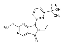 1,2-二氢-1-[6-(1-羟基-1-甲基乙基)-2-吡啶]-6-(甲基硫代)-2-(2-丙烯-1-基)-3H-吡唑并[3,4-d]嘧啶-3-酮