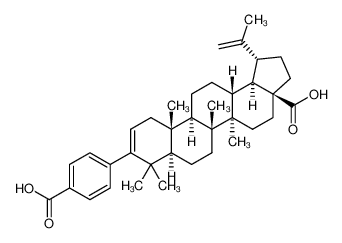 1350914-81-6 (1R,3aS,5aR,5bR,7aR,11aS,13aR,13bR)-9-(4-carboxyphenyl)-5a,5b,8,8,11a-pentamethyl-1-(prop-1-en-2-yl)-2,3,3a,4,5,5a,5b,6,7,7a,8,11,11a,11b,12,13,13a,13b-octadecahydro-1H-cyclopenta[a]chrysene-3a-carboxylic acid