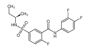 (S)-5-(N-(sec-butyl)sulfamoyl)-N-(3,4-difluorophenyl)-2-fluorobenzamide 1572510-80-5