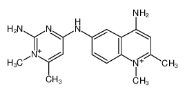 20493-41-8 structure, C17H22N6++