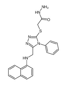 2-({5-[(1-Naphthylamino)methyl]-4-phenyl-4H-1,2,4-triazol-3-yl}thio)acetohydrazide 1071400-62-8