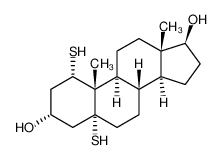 (1S,3R,5R,8S,9S,10S,13S,14S,17S)-10,13-dimethyl-1,5-bis(sulfanyl)-1,2,3,4,6,7,8,9,11,12,14,15,16,17-tetradecahydrocyclopenta[a]phenanthrene-3,17-diol 6961-14-4