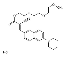 2-[2-(2-methoxyethoxy)ethoxy]ethyl (E)-2-cyano-3-(6-piperidin-1-ylnaphthalen-2-yl)prop-2-enoate,hydrochloride 1353222-83-9