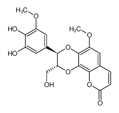 (2R,3R)-3-(3,4-Dihydroxy-5-methoxyphenyl)-2-(hydroxymethyl)-5-met hoxy-2,3-dihydro-9H-[1,4]dioxino[2,3-h]chromen-9-one 305364-91-4