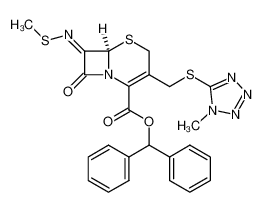 (R)-7-methylsulfanylimino-3-(1-methyl-1H-tetrazol-5-ylsulfanylmethyl)-8-oxo-5-thia-1-aza-bicyclo[4.2.0]oct-2-ene-2-carboxylic acid benzhydryl ester 64278-70-2