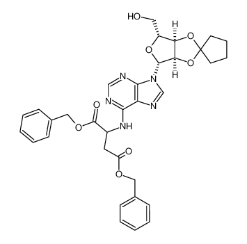 132089-85-1 dibenzyl-N-[9-(2,3-O-cyclopentylidene-β-D-ribofuranosyl)-9H-purin-6-yl]-aspartate