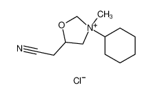 2-(3-cyclohexyl-3-methyl-1,3-oxazolidin-3-ium-5-yl)acetonitrile,chloride