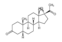 5β-17α-hydroxy-preganene-3,20-dione 570-58-1