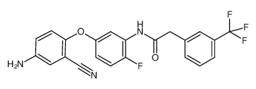 N-[5-(4-amino-2-cyanophenoxy)-2-fluorophenyl]-2-[3-(trifluoromethyl)phenyl]acetamide 1228591-33-0