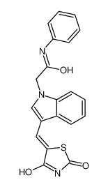 2-[3-[(Z)-(2,4-dioxo-1,3-thiazolidin-5-ylidene)methyl]indol-1-yl]-N-phenylacetamide 6054-62-2