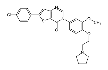 6-(4-chlorophenyl)-3-[3-methoxy-4-(2-pyrrolidin-1-ylethoxy)phenyl]thieno[3,2-d]pyrimidin-4-one
