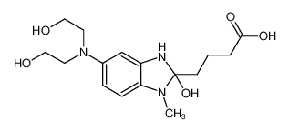 4-(5-(bis(2-hydroxyethyl)amino)-2-hydroxy-1-methyl-2,3-dihydro-1H-benzo[d]imidazol-2-yl)butanoic acid 1464999-05-0