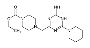 ethyl 4-[(4-amino-6-piperidin-1-yl-1,3,5-triazin-2-yl)methyl]piperazine-1-carboxylate 56449-80-0