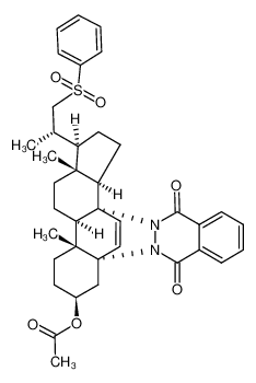 136463-16-6 (3R,3aR,5aR,5bR,8S,9aS,17aS,17bR)-3a,5b-dimethyl-11,16-dioxo-3-((S)-1-(phenylsulfonyl)propan-2-yl)-2,3,3a,4,5,5a,5b,6,7,8,9,11,16,17b-tetradecahydro-1H-9a,17a-ethenobenzo[c]cyclopenta[h]phthalazino[2,3-a]cinnolin-8-yl acetate