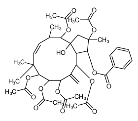 麻风树碱 2; 2,5,7,8,9,14-六乙酰氧基-3-苯甲酰基氧基-15-羟基-6(17),11E-麻风树属二烯