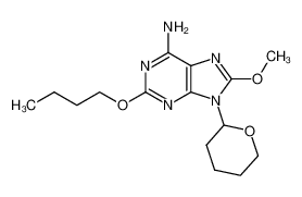 866268-30-6 spectrum, 2-butoxy-8-methoxy-9-(tetrahydro-2H-pyran-2-yl)-9H-purin-6-amine