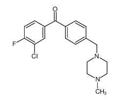 (3-chloro-4-fluorophenyl)-[4-[(4-methylpiperazin-1-yl)methyl]phenyl]methanone 898783-85-2