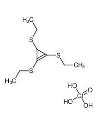 trihydroxy(oxo)-λ<sup>5</sup>-chlorane,1,2,3-tris(ethylsulfanyl)cyclopropene 53202-77-0