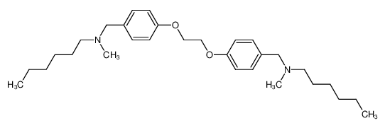 1,2-bis-{4-[(hexyl-methyl-amino)-methyl]-phenoxy}-ethane 15599-45-8