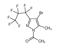 1-[4-bromo-3-(1,1,2,2,3,3,3-heptafluoropropyl)-5-methylpyrazol-1-yl]ethanone 808764-22-9