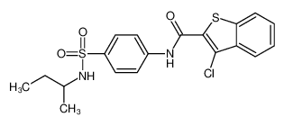 N-[4-(sec-Butylsulfamoyl)phenyl]-3-chloro-1-benzothiophene-2-carb oxamide 600640-89-9