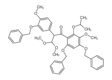 204591-47-9 spectrum, 2-(3-Benzyloxy-4-methoxy-phenyl)-1-(4,6-bis-benzyloxy-2-isopropoxy-3-methoxy-phenyl)-3,3-dimethoxy-propan-1-one