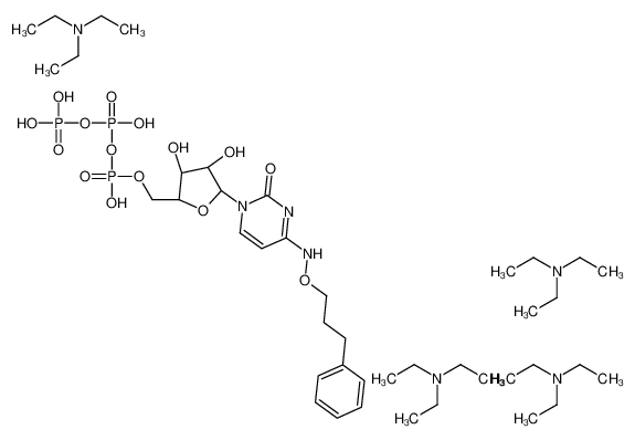 Tetrakis(N,N-diethylethanaminium) N-(3-phenylpropoxy)-5'-O-({[(ph osphonatooxy)phosphinato]oxy}phosphinato)-3,4-dihydrocytidine