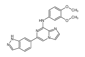 N-(3,4-dimethoxyphenyl)-6-(1H-indazol-6-yl)imidazo[1,2-a]pyrazin-8-amine 1229206-47-6