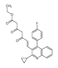 166803-31-2 spectrum, (E)-7-[2-cyclopropyl-4-(4-fluoro-phenyl)-quinolin-3-yl]-3,5-dioxo-hept-6-enoic acid ethyl ester