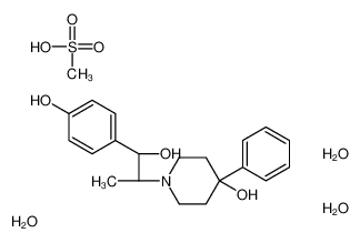 1-[(1S,2S)-1-hydroxy-1-(4-hydroxyphenyl)propan-2-yl]-4-phenylpiperidin-4-ol,methanesulfonic acid,trihydrate 189894-57-3