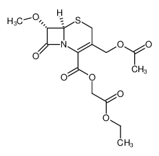 95570-60-8 (ethoxycarbonyl)methyl 3-(acetoxymethyl)-7α-methoxy-8-oxo-5-thia-1-azabicyclo<4.2.0>oct-2-ene-2-carboxylate