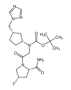 1000616-36-3 (2S,4S)-1-{2-[(3S,1R)-3-(1H-1,2,4-triazol-1-ylmethyl)cyclopentyl-N-BOC-amino]acetyl}-4-fluoropyrrolidine-2-carboxamide