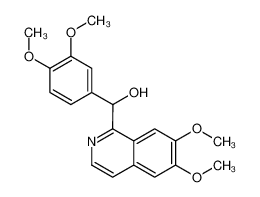 (6,7-dimethoxyisoquinolin-1-yl)-(3,4-dimethoxyphenyl)methanol 482-76-8