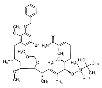 869732-09-2 (2E,6S,7S,8E,10S,11R,12S,14R)-15-(3-(benzyloxy)-5-bromo-2-methoxyphenyl)-7-((tert-butyldimethylsilyl)oxy)-6,12-dimethoxy-11-(methoxymethoxy)-2,8,10,14-tetramethylpentadeca-2,8-dienamide