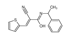 (2E)-2-Cyano-N-(1-phenylethyl)-3-(2-thienyl)acrylamide 365442-91-7