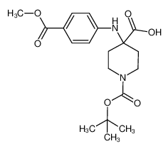 1-(tert-butoxycarbonyl)-4-((4-(methoxycarbonyl)phenyl)amino)piperidine-4-carboxylic acid 1159835-34-3