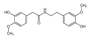 21411-19-8 spectrum, N-(β-4-hydroxy-3-methoxyphenethyl)-(3-hydroxy-4-methoxyphenyl)acetamide