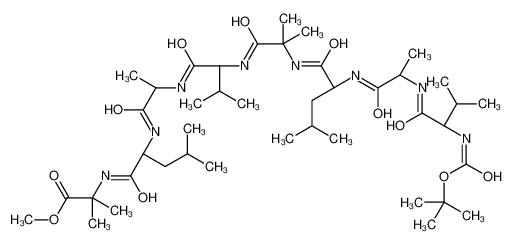 methyl 2-methyl-2-[[(2S)-4-methyl-2-[[(2S)-2-[[(2S)-3-methyl-2-[[2-methyl-2-[[(2S)-4-methyl-2-[[(2S)-2-[[(2S)-3-methyl-2-[(2-methylpropan-2-yl)oxycarbonylamino]butanoyl]amino]propanoyl]amino]pentanoyl]amino]propanoyl]amino]butanoyl]amino]propanoyl]amino]p 127363-91-1