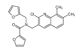 N-[(2-Chloro-7,8-dimethyl-3-quinolinyl)methyl]-N-(2-furylmethyl)- 2-furamide