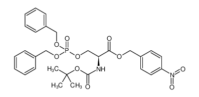 L-Serine, N-[(1,1-dimethylethoxy)carbonyl]-, (4-nitrophenyl)methyl ester, bis(phenylmethyl) phosphate (ester)