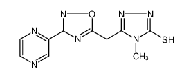 4-甲基-5-[(3-吡嗪-1,2,4-噁二唑)甲基]-4H-1,2,4-噻唑-3-硫醇