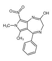 6,7-dimethyl-8-nitro-5-phenyl-1,3-dihydropyrrolo[3,4-e][1,4]diazepin-2-one 84829-75-4