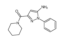 (5-amino-1-phenylpyrazol-3-yl)-piperidin-1-ylmethanone 1076197-30-2