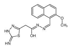 2-(5-amino-1,3,4-thiadiazol-2-yl)-N-[(E)-(2-methoxynaphthalen-1-yl)methylideneamino]acetamide 5551-04-2