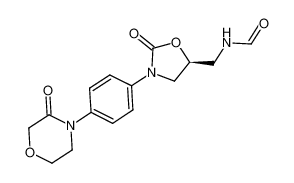 N-({(5S)-2-oxo-3-[4-(3-oxomorpholin-4-yl)phenyl]-1,3-oxazolidin-5-yl}methyl)formamide 1616563-62-2