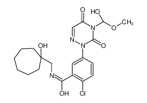 2-chloro-N-[(1-hydroxycycloheptyl)methyl]-5-[4-[(2R)-2-hydroxy-3-methoxypropyl]-3,5-dioxo-1,2,4-triazin-2-yl]benzamide 724424-43-5