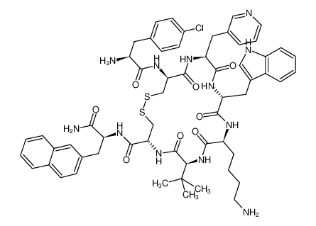 H-P-CHLORO-PHE-D-CYS-β-(3-PYRIDYL)-ALA-D-TRP-LYS-TBU-GLY-CYS-2-NAL-NH2