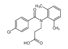 3-(N-(4-chlorobenzoyl)-2,6-dimethylanilino)propanoic acid 30544-73-1