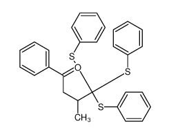 3-methyl-1-phenyl-4,4,4-tris(phenylsulfanyl)butan-1-one 69814-16-0