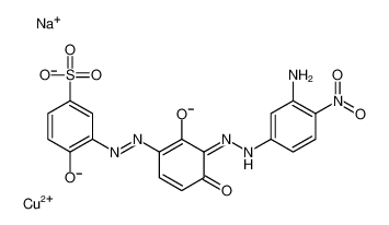 copper,sodium,3-[[(3Z)-3-[(3-amino-4-nitrophenyl)hydrazinylidene]-2-oxido-4-oxocyclohexa-1,5-dien-1-yl]diazenyl]-4-oxidobenzenesulfonate 13011-68-2